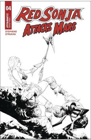 Red Sonja Attacks Mars 4E published by Dynamite with cover art by Jae Lee