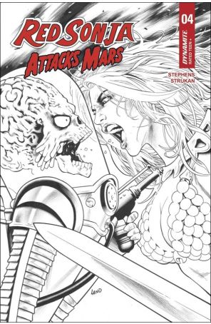 Red Sonja Attacks Mars 4J published by Dynamite with cover art by Greg Land