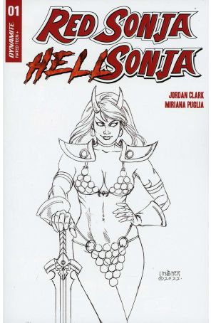 Red Sonja Hell Sonja 1I published by Dynamite with cover art by Joseph Michael Linsner