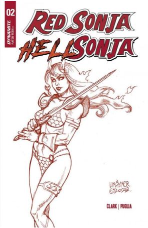 Red Sonja Hell Sonja 2P published by Dynamite with cover art by Joseph Michael Linsner