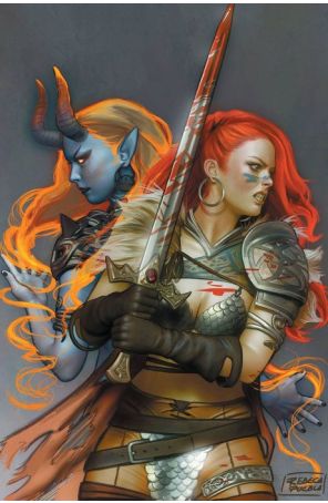 Red Sonja Hell Sonja 3G published by Dynamite with cover art by Rebeca Puebla