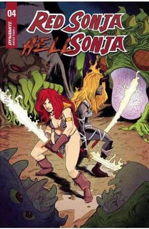 Red Sonja Hell Sonja 4B published by Dynamite with cover art by Drew Moss