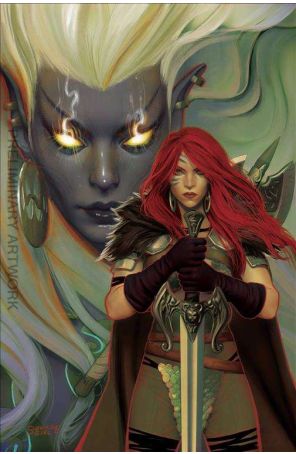 Red Sonja Hell Sonja 4G published by Dynamite with cover art by Rebeca Puebla
