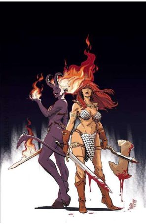Red Sonja Hell Sonja 4I published by Dynamite with cover art by Giorgio Spalletta