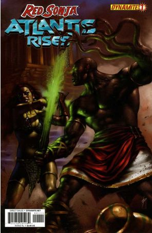 Red Sonja: Atlantis Rises 1 published by Dynamite with cover art by Lucio Parrillo