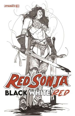 Red Sonja: Black, White, Red 8E published by Dynamite with cover art by Mirko Colak