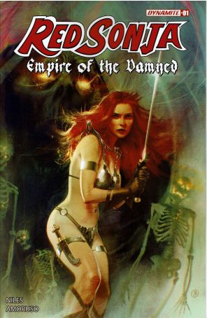 Red Sonja: Empire of the Damned 1A published by Dynamite with cover art by Joshua Middleton
