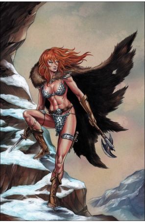 Red Sonja: She-Devil With a Sword 2J published by Dynamite with cover art by Mike Rooth