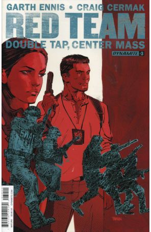 Red Team: Double Tap, Center Mass 3 published by Dynamite with cover art by Dan Panosian