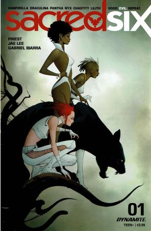 Sacred Six 1A published by Dynamite with cover art by Jae Lee