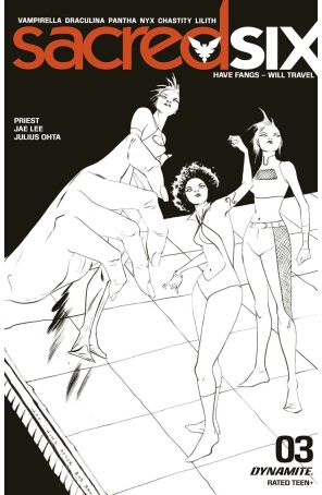 Sacred Six 3I published by Dynamite with cover art by Jae Lee