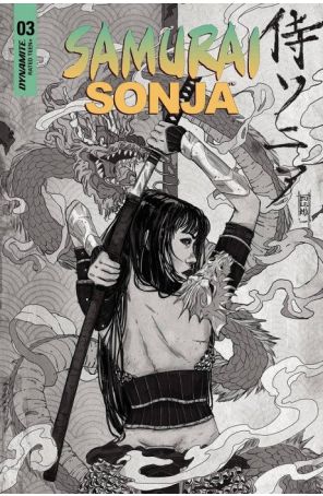 Samurai Sonja 3O published by Dynamite with cover art by Zulema Lavina