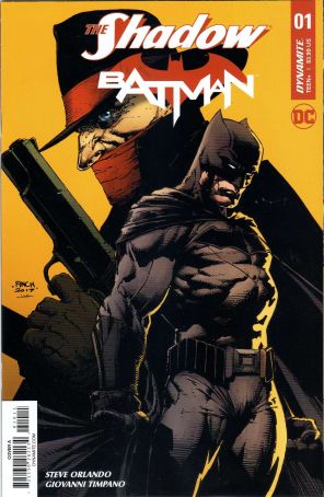 The Shadow/Batman 1A published by Dynamite with cover art by David Finch