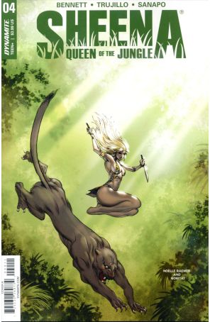 Sheena (Dynamite) 4A published by Dynamite with cover art by Moritat