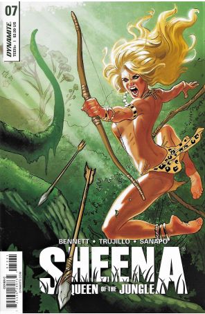 Sheena (Dynamite) 7C published by Dynamite with cover art by Diego Galindo