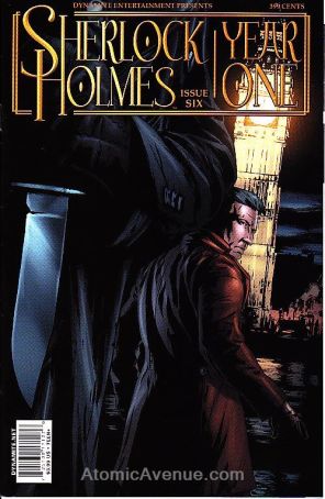 Sherlock Holmes: Year One 6B published by Dynamite with cover art by Aaron Campbell