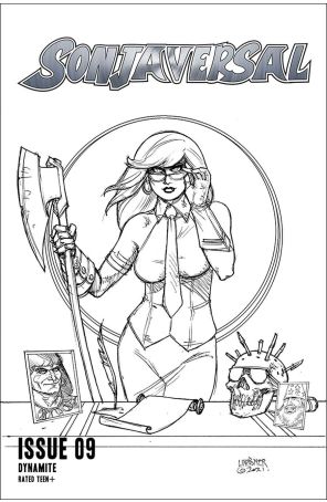 Sonjaversal 9F published by Dynamite with cover art by Joseph Michael Linsner