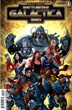 Steampunk Battlestar Galactica: 1880 1 published by Dynamite with cover art by Ardian Syaf