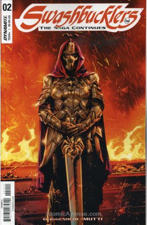 Swashbucklers: The Saga Continues 2A published by Dynamite with cover art by Butch Guice