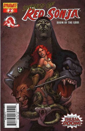 Sword of Red Sonja: Doom of the Gods 2C published by Dynamite with cover art by Mel Rubi