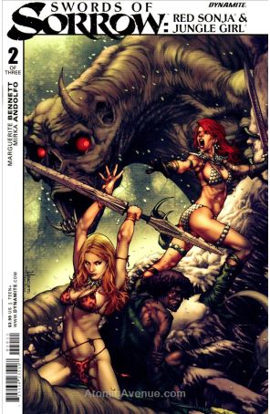 Swords of Sorrow Red Sonja And Jungle Girl 2A published by Dynamite with cover art by Jay Anacleto