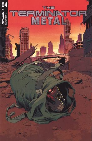 The Terminator Metal 4A published by Dynamite with cover art by Declan Shalvey