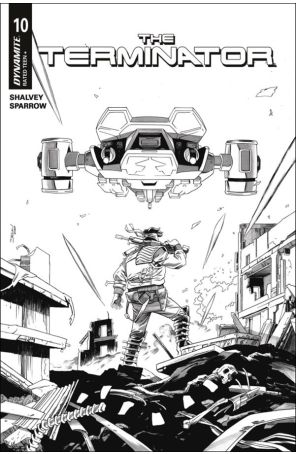 Terminator (Dynamite) 10F published by Dynamite with cover art by Declan Shalvey