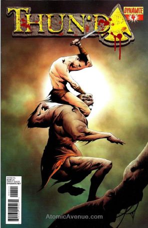 Thun'da 4 published by Dynamite with cover art by Jae Lee