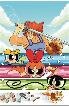 ThunderCats/Powerpuff Girls 1K published by Dynamite with cover art by Coleman Engle