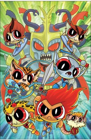 ThunderCats/Powerpuff Girls 3L published by Dynamite with cover art by Ken Haeser