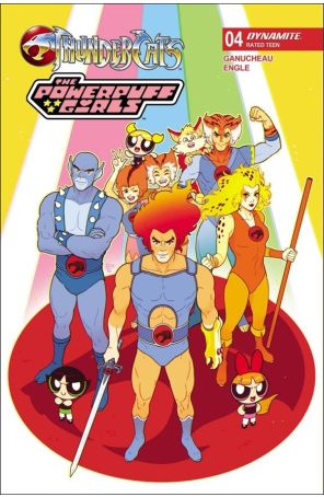 ThunderCats/Powerpuff Girls 4A published by Dynamite with cover art by Paulina Ganucheau