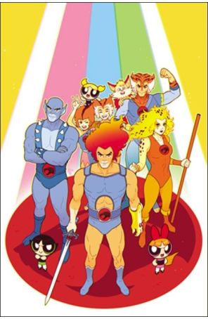 ThunderCats/Powerpuff Girls 4J published by Dynamite with cover art by Paulina Ganucheau
