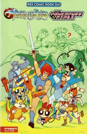 ThunderCats/Powerpuff Girls FCBD 2025 published by Dynamite with cover art by Paulina Ganucheau