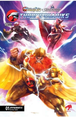 Thundercats X Silverhawks: Thunderhawks 1A published by Dynamite with cover art by Ivan Tao