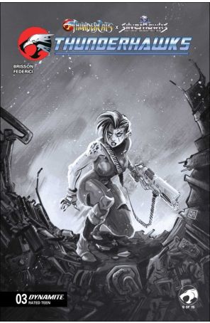 Thundercats X Silverhawks: Thunderhawks 3G published by Dynamite with cover art by Alessandro Ranadi