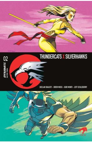 Thundercats X Silverhawks 2A published by Dynamite with cover art by Declan Shalvey