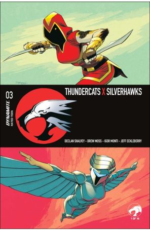 Thundercats X Silverhawks 3A published by Dynamite with cover art by Declan Shalvey