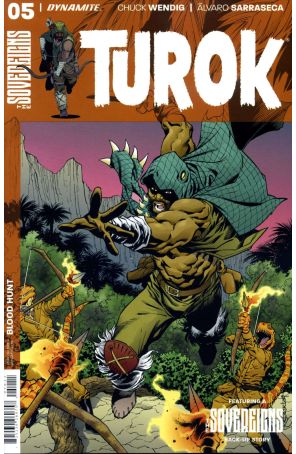 Turok (Dynamite) 5A published by Dynamite with cover art by Aaron Lopresti