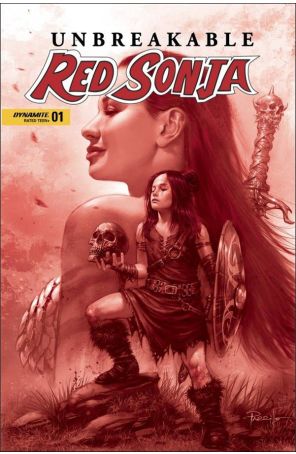 Unbreakable Red Sonja 1H published by Dynamite with cover art by Lucio Parrillo