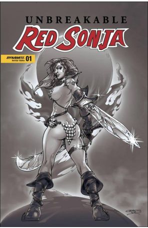 Unbreakable Red Sonja 1U published by Dynamite with cover art by Roberto Castro
