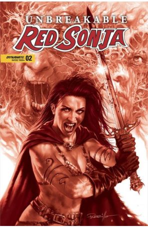 Unbreakable Red Sonja 2G published by Dynamite with cover art by Lucio Parrillo