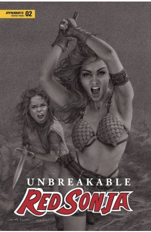 Unbreakable Red Sonja 2Q published by Dynamite with cover art by Celina