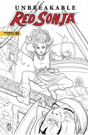 Unbreakable Red Sonja 2R published by Dynamite with cover art by Giuseppe Matteoni