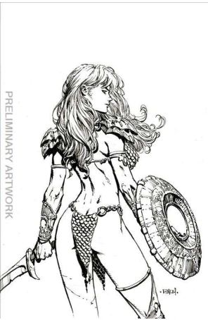 Unbreakable Red Sonja 3H published by Dynamite with cover art by David Finch