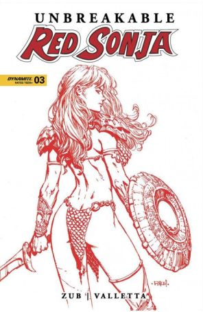 Unbreakable Red Sonja 3U published by Dynamite with cover art by David Finch