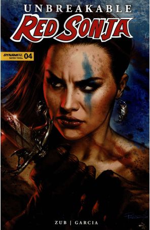Unbreakable Red Sonja 4A published by Dynamite with cover art by Lucio Parrillo