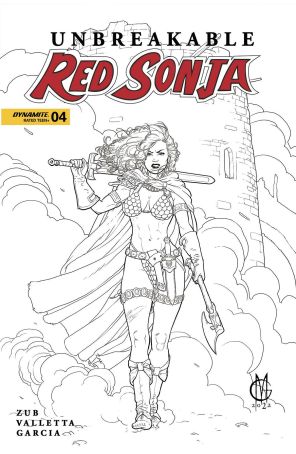 Unbreakable Red Sonja 4R published by Dynamite with cover art by Giuseppe Matteoni