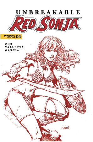 Unbreakable Red Sonja 4U published by Dynamite with cover art by David Finch
