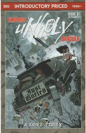Vampirella Dracula Unholy Introductory Priced Edition 1A published by Dynamite with cover art by Adam Hughes