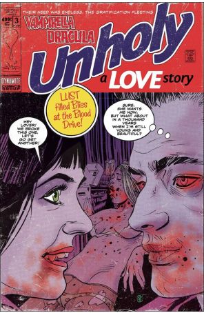 Vampirella Dracula Unholy 3Q published by Dynamite with cover art by Jimmy Broxton